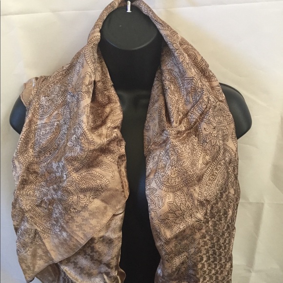 AGT Brown Paisley scarf - Picture 1 of 7